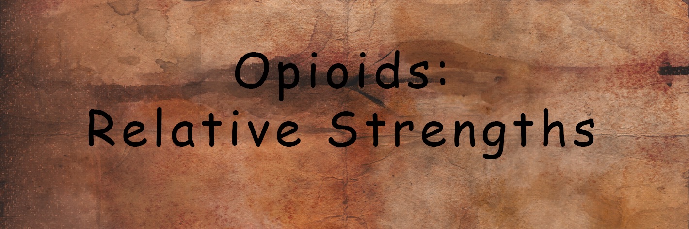 Relative Strengths of Different Types of Opioids